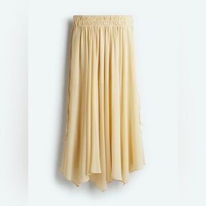 H&M pale yellow chiffon skirt